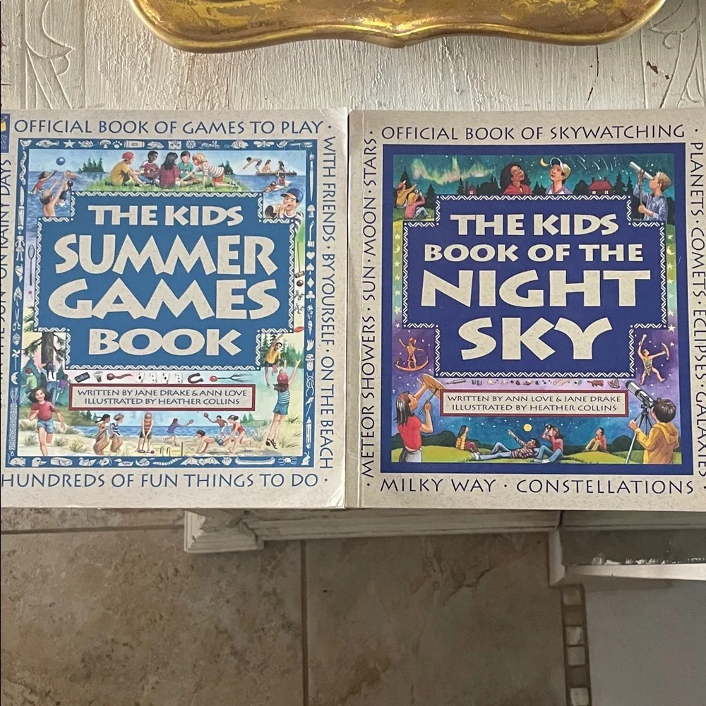 Kids Learning Adventure Book Set - Summer Games and Night Sky Kidcore